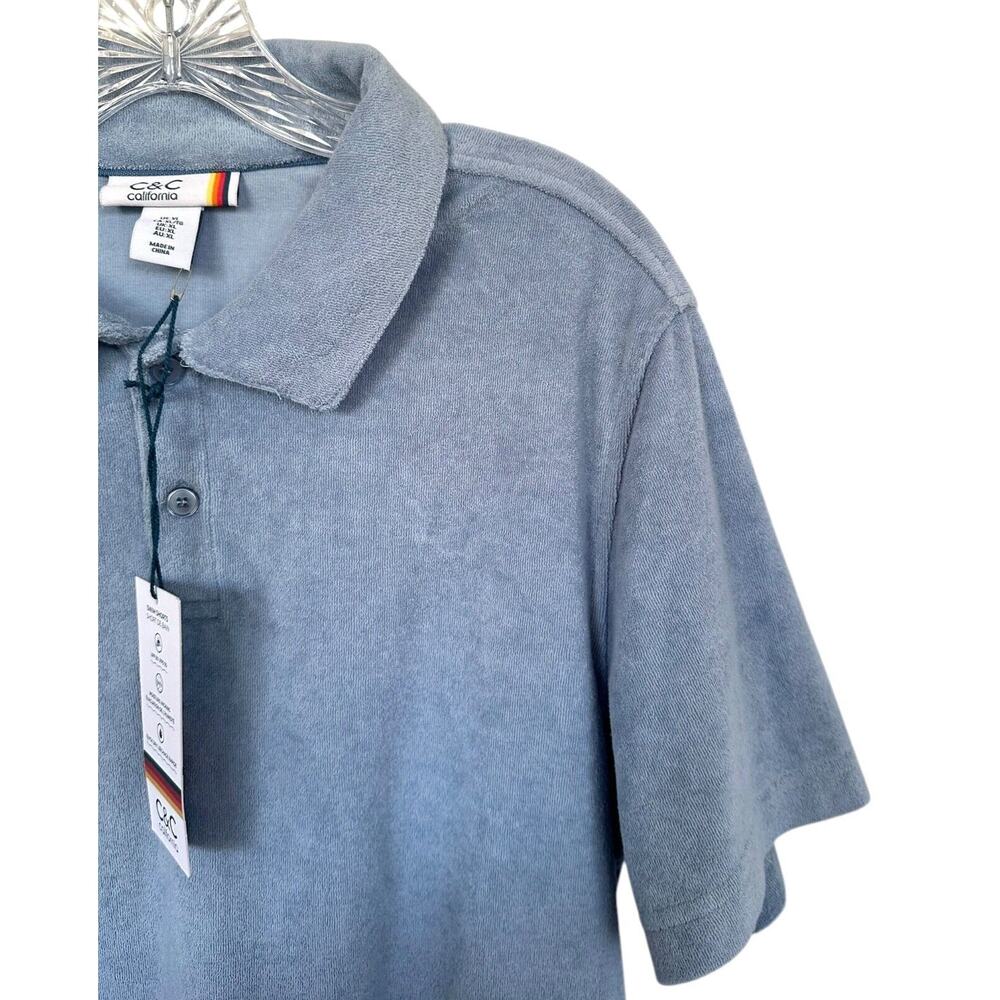 C&C California Men's 2 PCS Swimming Shorts And Polo Top Set Size XL Blue - Picture 5 of 14